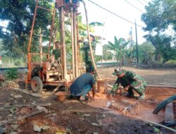 Tangani Krisis Air Warga, Satgas TMMD Kodim Way Kanan Buat Sumur Bor