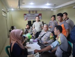 Jelang HUT ke-72 Humas Polri Tahun 2023, Polres Way Kanan Gelar Bakti Kesehatan Donor Darah