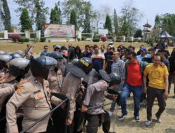 Jelang Operasi Mantap Brata 2023, Polres Lampura Gelar Latihan Dalmas