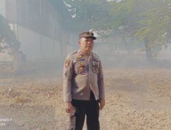 Kapolsek Muara Sungkai Tinjau lokasi Kebakaran Pabrik Tapioka BBS