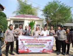 Rakorbin SDM Polri, Polres Lampura Gelar Bansos dan Penananaman Pohon