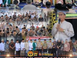 Wujudkan Pemilu Damai, Aman dan Kondusif, Polres Lampura Gelar Sholawatan