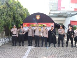 Kapolres Tuba Cek Kegiatan Pengamanan Rapat Pleno Terbuka Hasil Pemilu 2024 di KPU