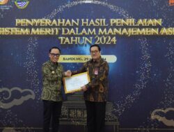 Bupati Way Kanan Terima Penghargaan Penerapan Sistem Merit Kategori Baik dari KASN