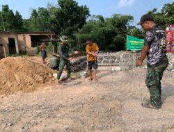 Jelang Penutupan TMMD, Satgas Kodim 0421/Lamsel Bersama Warga Kejar Target Bronjong