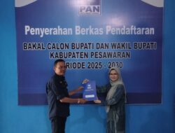 Paisaludin Serahkan Surat Tugas dari DPP PAN Kepada Bacalon Nanda Indira