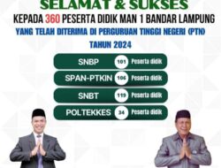 Prestasi Cemerlang MAN 1 Bandarlampung 101 Siswa Tembus PTN Melalui SNBP 2024