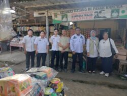 Dinas Ketahanan Pangan Pesawaran Pantau Harga Bahan Pokok di Pasar Hanura