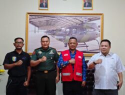 Komandan Skadron 12/AJY Lanudad Gatot Soebroto Way Tuba terima Kunjungan PMI Way Kanan