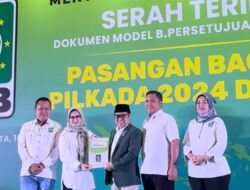 Bacalon Nanda Indira-Antonius Terima Rekomendasi Persetujuan Parpol KWK dari PKB