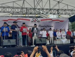 Deklarasi Meriah, Hamartoni-Romli Daftar KPU: Siap Berjuang untuk Lampung Utara Maju