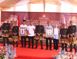 KPU Way Kanan Tetapkan No Paslon, Kadafi-Cik Raden No urut 1, Ali Rahman- Ayu Asalasiyah No Urut 2