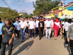 Ribuan Warga Mengikuti Jalan Sehat Bersama Hamartoni-Romli
