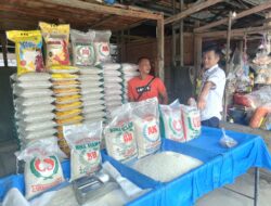 Sat Intelkam Polres Lampura Monitoring Harga Sembako di Pasar Central Kotabumi