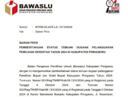 Bawaslu Pringsewu Umumkan Dua Temuan Pelanggaran di Pemilihan Serentak Tahun 2024