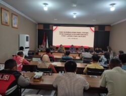 Polres Lampura Rakor Pengamanan Debat Kandidat Paslon Bupati Pilkada 2024