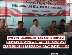 Polres Lampura Aktifkan Struktur Perangkat Kampung Bebas Narkoba Tanah Miring