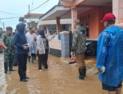 Eva Dwiana Tinjau Banjir di Kecamatan Panjang