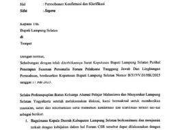 IKAMJAKLS Serahkan Hasil Diskusi dan Rekomendasi kepada Bupati Lampung Selatan