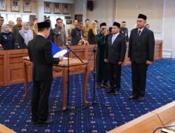 SEKDA PROVINSI LAMPUNG LANTIK PEJABATAN TINGGI PRATAMA DAN PEJABATAN ADMINISTRATOR