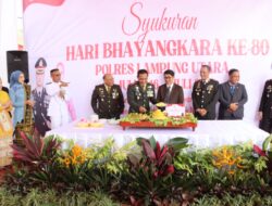 Polres Lampung Utara Gelar Upacara dan Syukuran Hari Bhayangkara ke-80