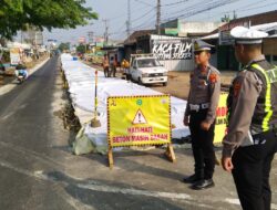 Satlantas Polres Lampung Utara Pantau Rekayasa Lalu Lintas di Jalan Sukarno Hatta