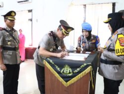 Kapolres Lampung Utara AKBP Raswidiati Anggraini, S.I.K. Pimpin Upcara Sertijab Wakapolres, Kabag Ops dan Kapolsek