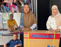 HUT ke-81 PMI, Lima Warga Way Kanan Terima Kursi Roda