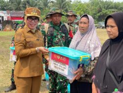 Wujud Kepedulian TNI, Kodim 0427/Way Kanan Salurkan Bantuan Sosial kepada Warga Gunung Sangkaran